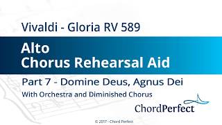 Vivaldis Gloria Part 7  Domine Deus Agnus Dei  Alto Chorus Rehearsal Aid [upl. by Calore116]