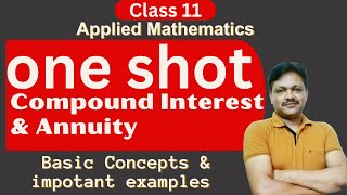 One Shot Series  Compound Interest amp Annuity  Applied Maths Class 11  Gaur Classes [upl. by Polik]