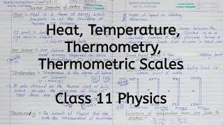 Heat  Temperature  Thermometric Scales  Chapter 10  Thermal Properties of matter  Class 11 phy [upl. by Airitac]