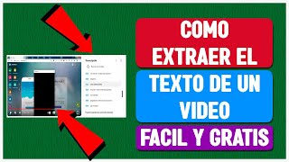 👉COMO EXTRAER EL TEXTO DE UN VIDEO DE YOUTUBE Facil Rapido y Gratis [upl. by Corine890]