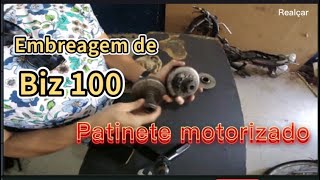 Adaptação Embreagem centrifuga biz 100 para o patinete motorizado [upl. by Yennep234]