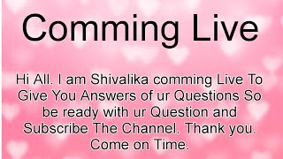 Shivalikas Tarot Life will be live on 20 September At 7 Pm plz Subscribe And Join [upl. by Lizbeth523]