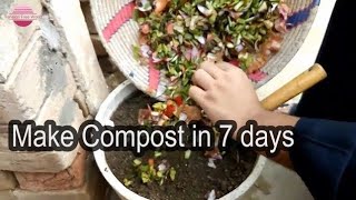 How to make compost in 7 days  how to make compost from kitchen waste [upl. by Analle]