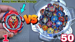 Zest Achilles Vs 50 Beyblade Fight  1 Vs 50 Beyblade Fight [upl. by Oirobil]