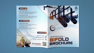 How To Design Bifold Brochure 2022 in Adobe Photoshop CC [upl. by Tess]