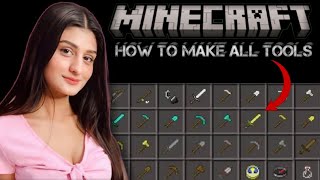 How to make all tool in Minecraft  Payal gaming play first time minecraft PAYALGAMING [upl. by Nibbs]