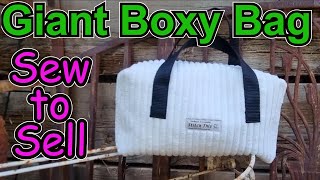 Sew to Sell Giant Boxy Bag how to sew large zippered pouch with no raw edges fully lined easy to sew [upl. by Swinton206]