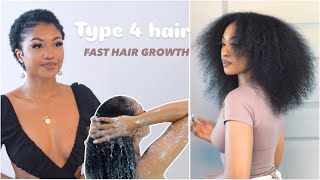 HOW I GROW MY TYPE 4 HAIR FAST amp KEEP IT HEALTHY VERY DETAILED  DisisReyRey [upl. by Cooperstein606]