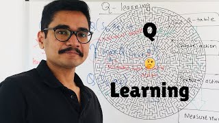 61 QLearning  Q Table amp Q Function Steps Followed with Example ML [upl. by Llednav]