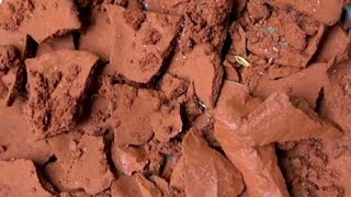 Asmr ll Red Clay Chips Crunch [upl. by Dumond736]