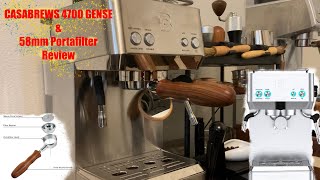 CASABREWS 4700 GENSE Espresso Machine amp CASABREWS 58mm Bottomless Portafilter Review [upl. by Frida882]