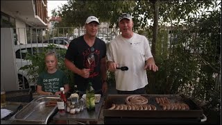 French Connection Jean de Villiers and Schalk Burger compete in a braaioff in Toulon [upl. by Archambault]