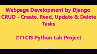 Python Django Webpage  CRUD  Project for Students [upl. by Arriaet]