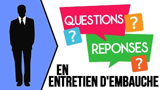 🏆 QUESTIONSRÉPONSES EN ENTRETIEN DEMBAUCHE Parlezmoi de vous vos qualités vos défauts [upl. by Dominique]