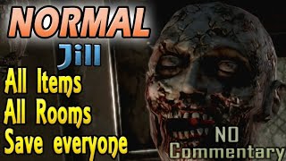 Resident Evil HD  JILL NORMAL Every Nook amp Cranny Save Everyone  Beginners Route NO COMMENTARY [upl. by Beaver]