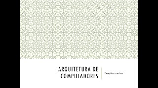 Aula 08  Arquitetura de Computadores  Exceções Precisas [upl. by Bywoods]