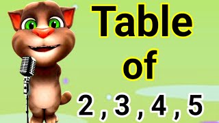 Table of 2 3 4 5 2 to 5 ka Table 2 se 5 tak ka Table tableof2to5 mathtabletv tablesforkids [upl. by Anestassia]