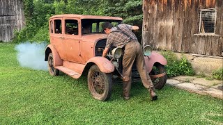 1929 Ford first start in 40 years Model A Town Sedan [upl. by Melessa]