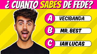 ¿CUANTO SABES DE FEDE VIGEVANI 🤔😮 Test Youtubers 🫨 fedevigevani [upl. by Nilat399]