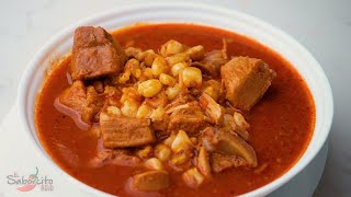 Pozole Rojo super rico y bien Norteño quotEl Saborcito Rojoquot [upl. by Cowden837]