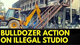 Mumbai News  BMC Begins Demolition Of ‘Film Studio Illegally Built By Congress Leader  News18 [upl. by Atarman732]