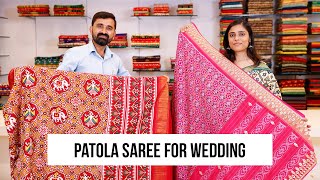 Types of Wedding Patola Saree Designs with Price 2023  Hyderabadi Patola Patan Patola Rajkoti [upl. by Noraha978]