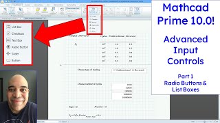 Mathcad Prime 100  Advanced Input Controls  Part 1 Radio Buttons and List Boxes [upl. by Andriette143]