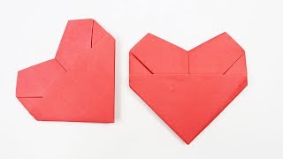 Easy Origami Heart  How to Fold an Origami Heart  Origami for Beginners [upl. by Anayhd693]