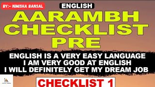 ENGLISH PRE CHECKLIST1🔥BY NIMISHA BANSAL MAM🔥 IBPS PO AND CLERKSBI PO AND CLERK🎯💯✅️ english🎯 [upl. by Linden620]