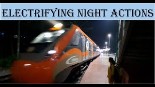 With headlights on night trains on a rampage with shrill horn Various Vande Bharat actions amp more [upl. by Gelb]