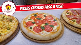 PIZZAS PARA PRINCIPIANTES con salsa en 5 minutos [upl. by Erdeid]