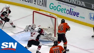 Trevor Zegras Pulls Off Incredible Move For First NHL Goal [upl. by Curran]