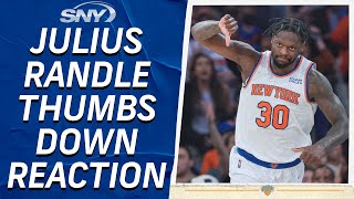 Reacting to Julius Randles thumbs down gesture and shut the fk up comments  SportsNite  SNY [upl. by Letnuahc]