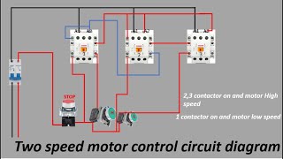 3 phase Two2 speed motor control circuit and wiring diagram [upl. by Suneya]