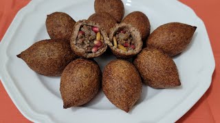 طريقة تحضير اقراص الكبة المقلية بكل الخطوات والتفاصيل Best Lebanese Kibbeh Balls Recipe [upl. by Mueller1]