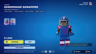 Buying the Scrimmage Scrapper on Fortnite [upl. by Ardnohs]