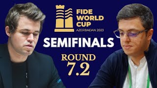 Abasov vs Carlsen  SEMIFINALS  FIDE World Cup 2023  Round 72 [upl. by Anerys]