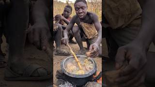 Delicious Soup Hadza Makes for todays Lunch 😋😍‼️hadzabetribe villagelife food [upl. by Nosmirc]