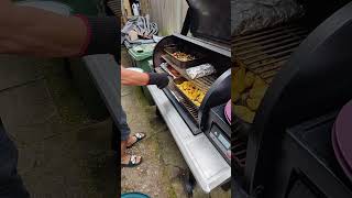 Full meal cooked inside a Traeger Smoker Traeger Timberline 1300 Smoker bbq bbqlovers [upl. by Gram]