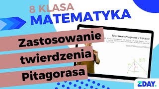 Zastosowanie twierdzenia Pitagorasa  Matematyka 8 klasa [upl. by Auhsuj822]