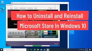 How To Uninstall and Reinstall Microsoft Store in Windows 10 [upl. by Ydnelg]