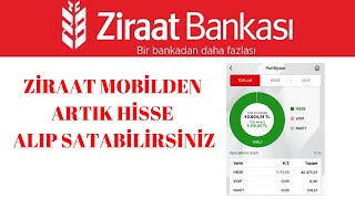 Ziraat Mobilden Hisse Senedi Alma ve Satma [upl. by Adnoma]