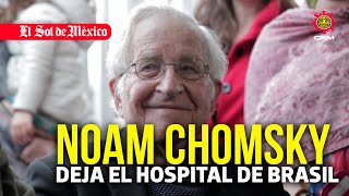 Noam Chomsky deja el hospital de Brasil [upl. by Nilyahs]