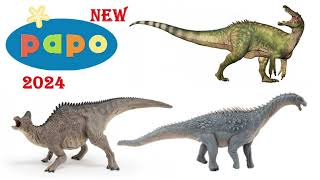 New Papo dinosaurs 2024 suchomimus ampelosaurus and corythosaurus [upl. by Hniv]