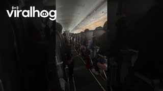 Passengers React to Extreme Flight Turbulence  ViralHog [upl. by Imaj]