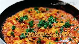 Chicken Egg Masala Recipe in Hindi  Chicken and Egg Masala Recipe  Chicken made in with Egg Gravy [upl. by Barabbas]