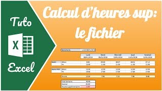 Comment calculer les heures de travail et heures supplémentaires sur Excel [upl. by Silva974]