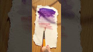 Easy watercolor painting  purple sky  🌌💜 [upl. by Harwill]