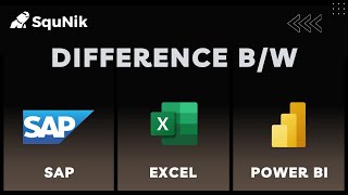 SAP Vs Excel Vs Power BI  SquNik [upl. by Mareld804]