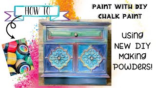 How to paint Furniture with Pigment Powders easy blending [upl. by Golanka235]